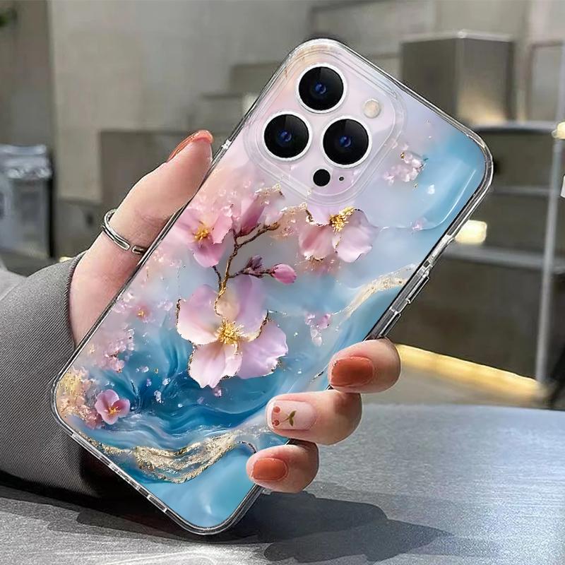 Golden Marble Pattern Phone Case For iPhone 17 Pro Max Coque iPhone 16 15 14 13 Pro Max 11 Clear TPU Silicone Soft Cover