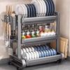 Yunshuang 3-Tier Gunmetal Kitchen Dish Drying Rack