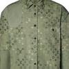Louis Vuitton Shirts Men's Green Pointed Collar Moderate 1AJC48