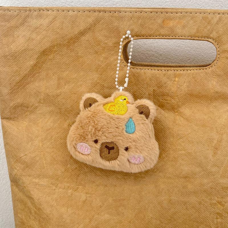 

Милая мультяшная плюшевая игрушка капибара, кукла-животное, креативная пушистая игрушка, школьная сумка, кулон, подарок для девочки as the picture