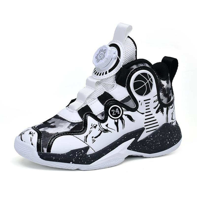 

Детская обувь осень новые мальчики дышащие баскетбольные кроссовки для улицы нескользящие мягкие легкие студенческие спортивные туфли 35