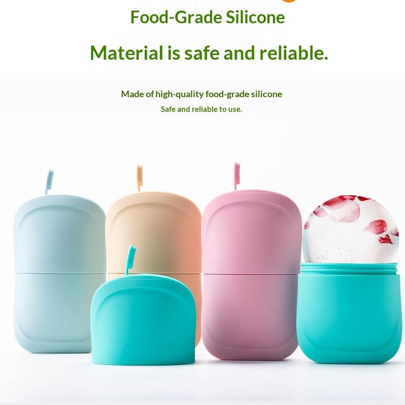 Silicone Ice Cube Face Ice Roller Massager For Beauty Skin Care Reusable Silicone Ice Mold For Cool Skin Tools