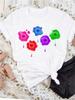 Maycaur New Nail Polishl Women's Fashion Tops 90s Girls Streetwear Casual Short Sleeve T-shirts Women's T-shirts Female Tops Tee