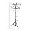 KC Lightweight Aluminum Music Stand MS-2AL/BK Black (Soft Case Included)