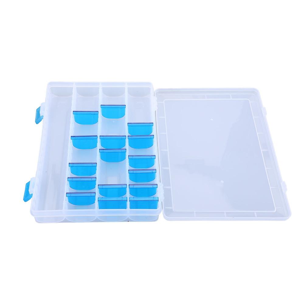PVC Fishing Organizer Box 25.1*18*3.7cm Portable Fishing Tackle Box  Fishhook Storage