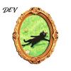 Metal Cabinets Decorative Magnets 1/6Pcs Halloween Retro Frame Refrigerator Magnet, Wooden Carved Magnet Decor Fridge for Home Office Cabinet