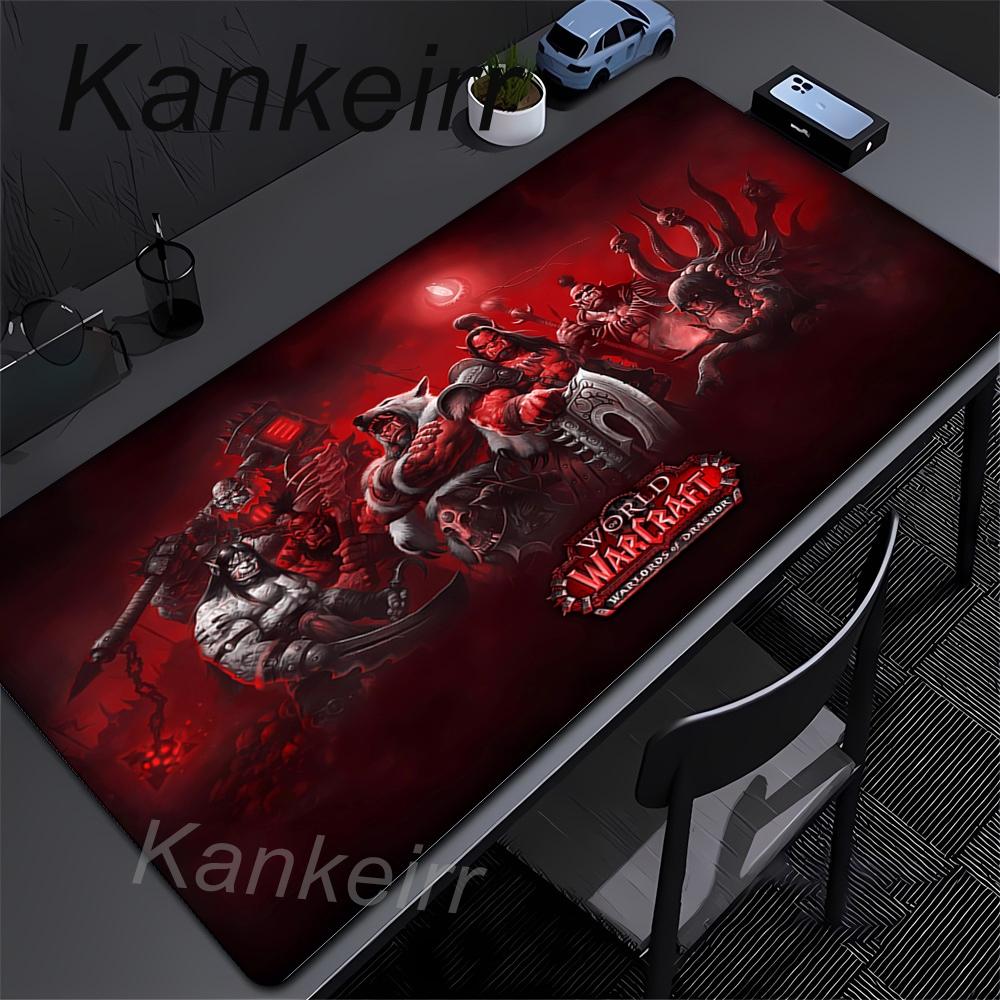 Tapis de Souris de Jeu Large World Of Warcraft Grand Tapis Gamer WOW Lich King 90x40cm Tapis de Souris d'Ordinateur XL Tapis de Jeu pour Csgo