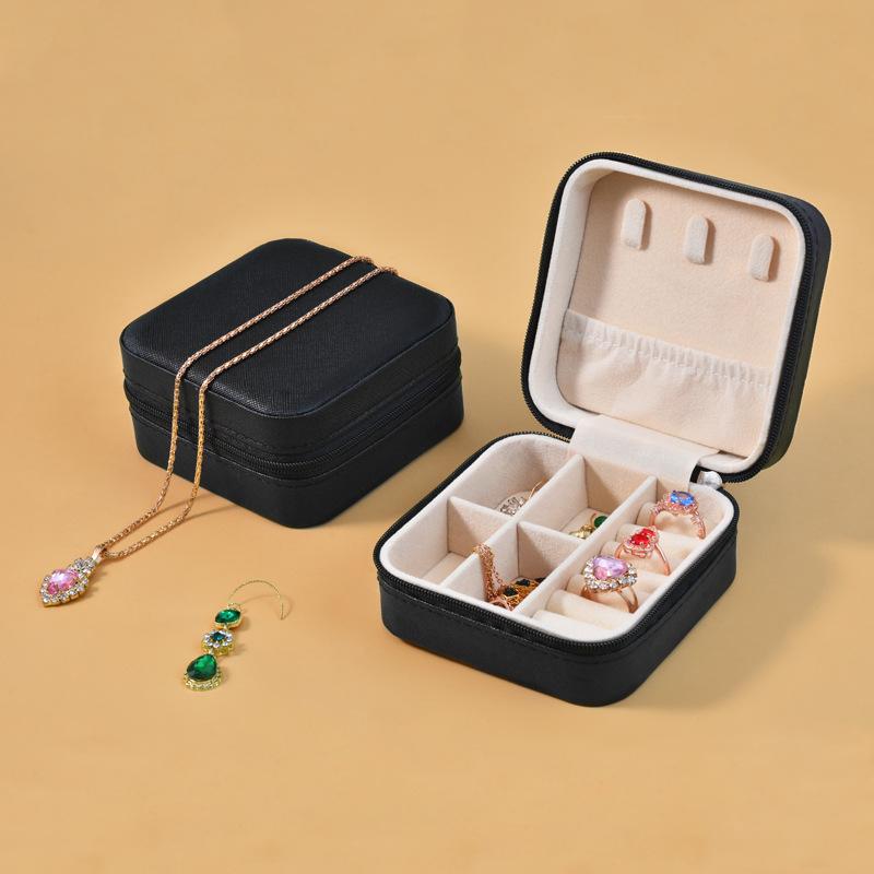Portable Jewelry Box European Princess Korean Small Travel Handmade Jewelry Bag Earring Ring Small Storage Box