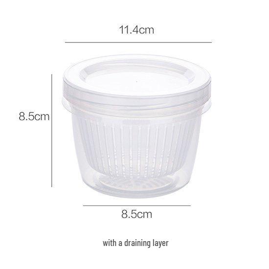 Scallion & Ginger Keeper: Fresh Garlic & Produce Storage Container with Lid & Drainage.