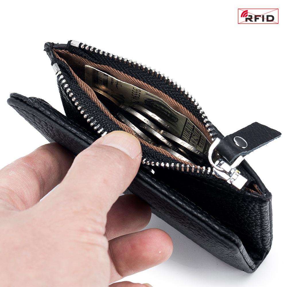 Japanese Style Genuine Leather Slim RFID Wallet for Women - Compact Zippered Coin Purse & Card Holder with Large Capacity (New Design)
