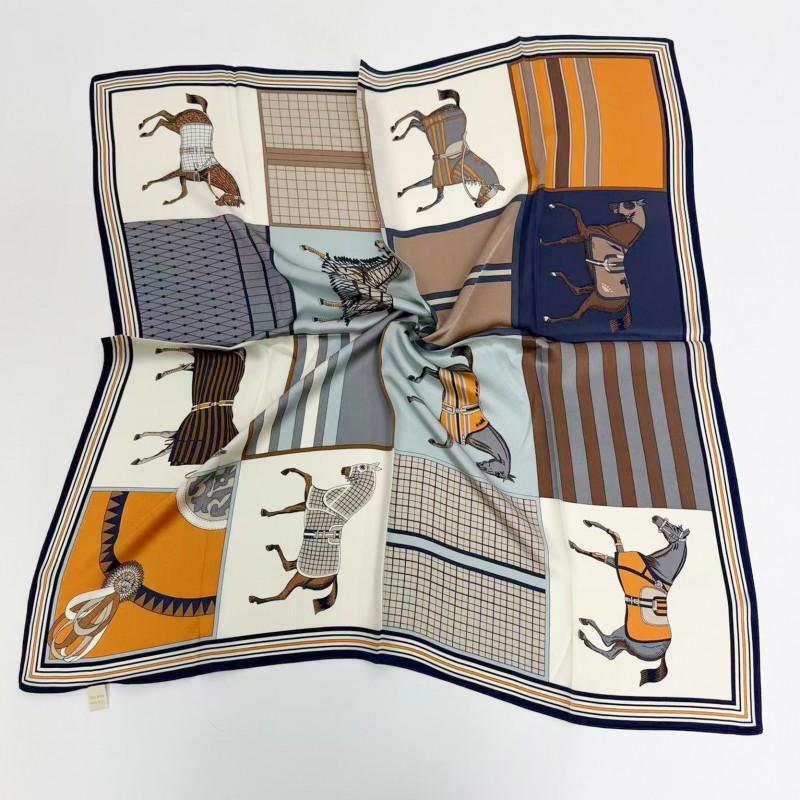 90cm Square Silk Scarf 100% Mulberry Thin Sun Protection Shawl Fashion Office Lady