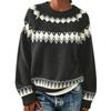 Women's Cardigan Sweater, Round Neck Button-Front Knit, Retro Loose Fit Fall Winter Outerwear