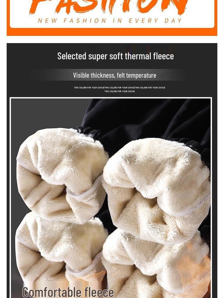 Pánské trendy značkové 2025 podzim/zima plus sametové tepláky - volné, všestranné, sportovní ležérní kalhoty