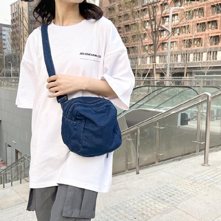 Denim Shoulder Bag Casual Handbag Women Girls Men Travel Crossbody Bag Tote Bags