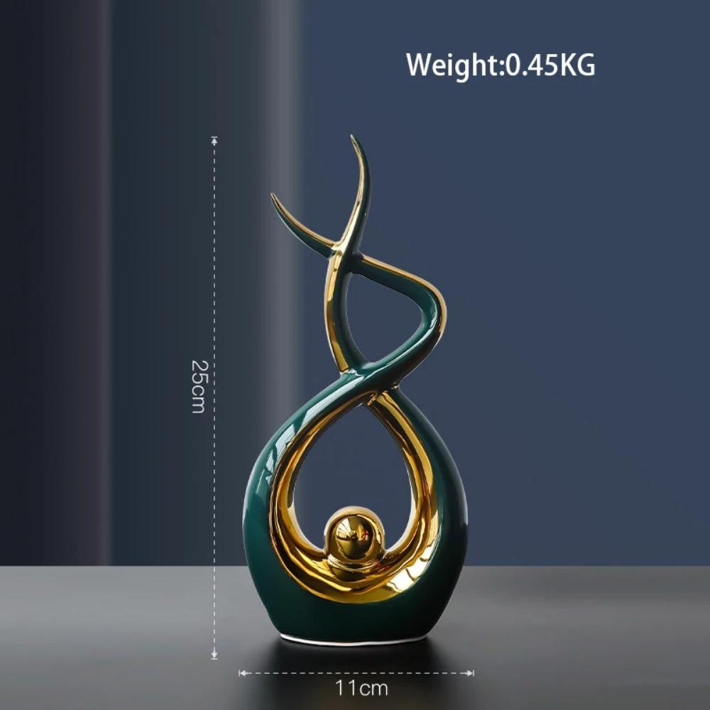 

Скандинавская абстрактная керамическая статуэтка, легкая, роскошная, для гостиной, украшения дома, офиса, скульптуры, декора, настольных принадлежностей, подарка от ремесла