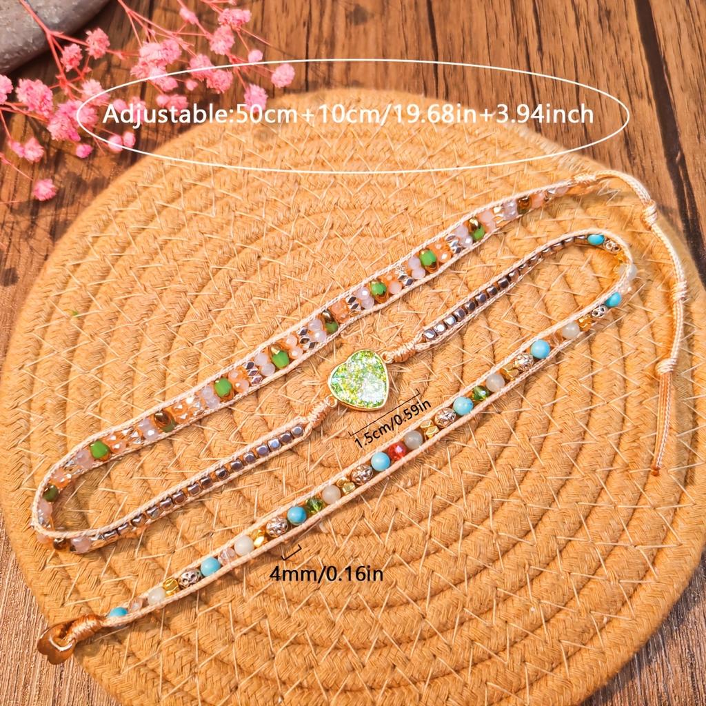 Handmade natural malachite fluorite necklace and bracelet, perfect for everyday wear, parties, banquets, vacation photography, etc., the best gift.