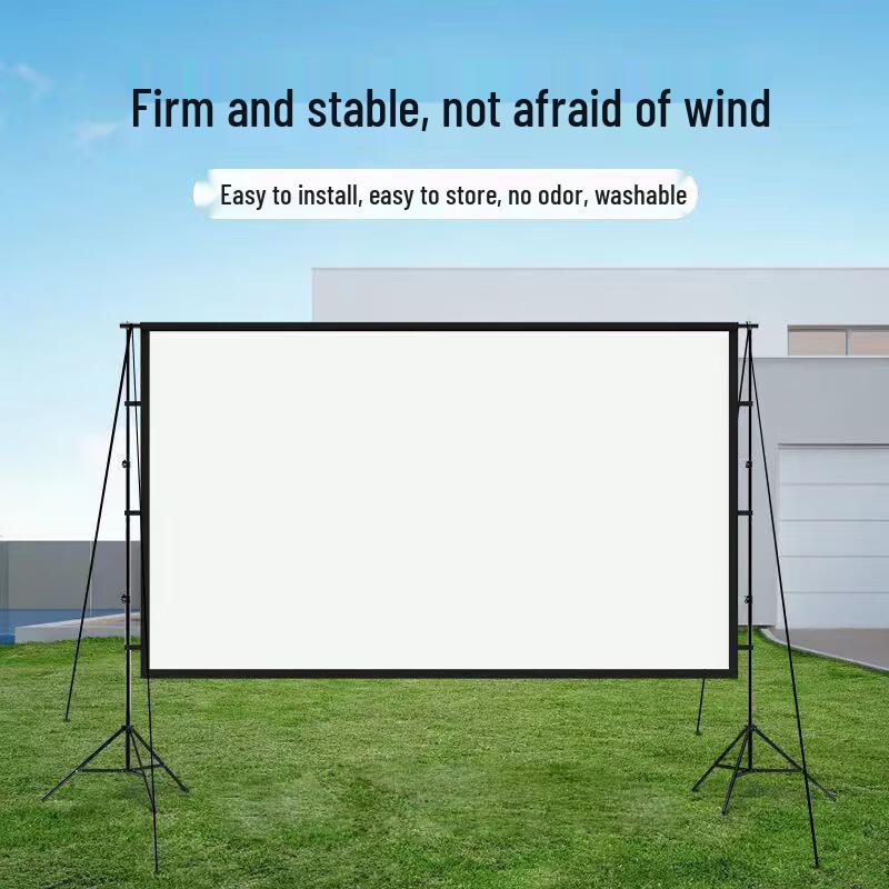 QQTY Outdoor 100-inch 16:9 Projector Screen with Tripod Stand