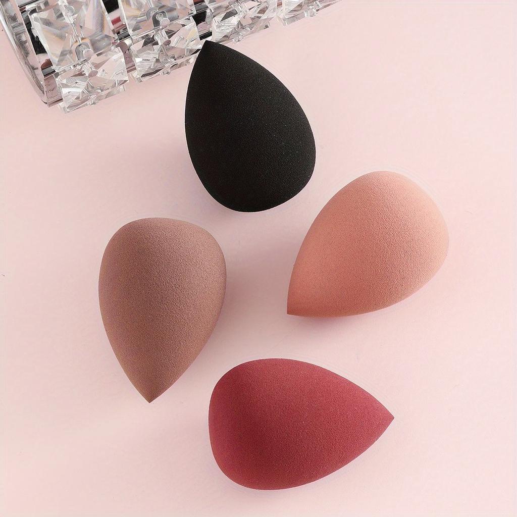 4 Cosmetic Sponge Sets, Cosmetic Egg, Dry and Wet, Cosmetic Sponge for Liquid Foundation, Honey Powder and Foundation Make-up
