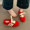 Retro Red German Training Shoes Women's 2025 Summer Explosion Versatile Flat Super Soft Forrest Gump Shoes Sports and Leisure Board Shoes