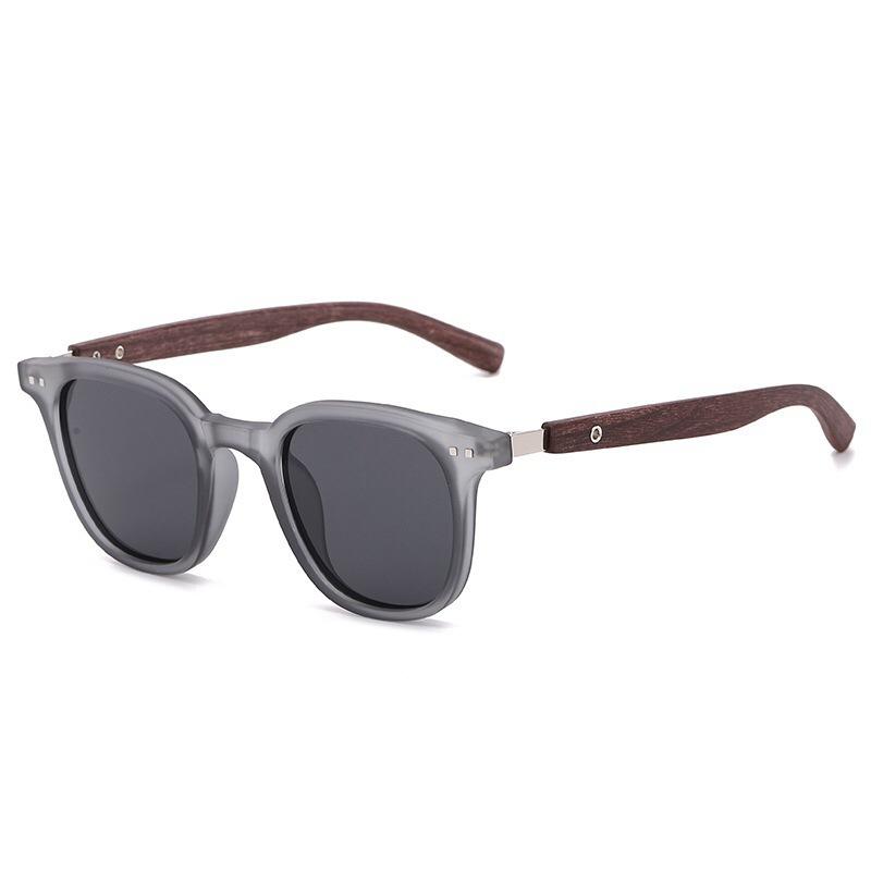 Sunglasses men and women retro high sense tide shading UV protection sunglasses Internet celebrity explosion wood grain legs sunglasses