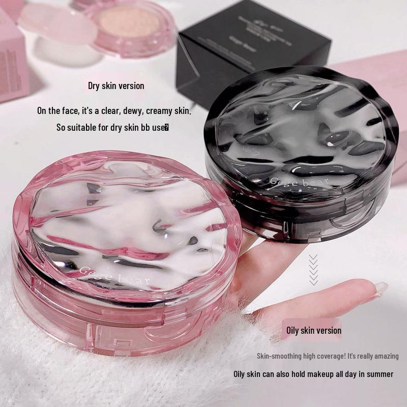 Gege Bear Erfrischende Cushion Foundation: Langanhaltendes, Feuchtigkeitsspendendes, Farbkorrigierendes Make-up zur Aufhellung fahler Haut.