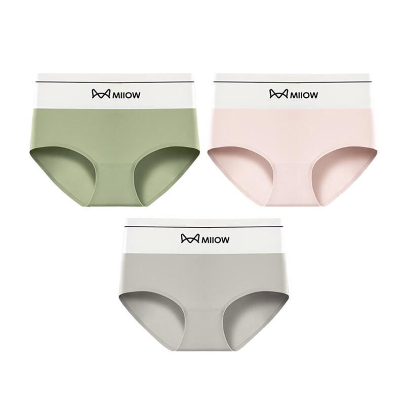 Mao Ren Women's Sport Cotton Mid-Waist Briefs 3-Pack