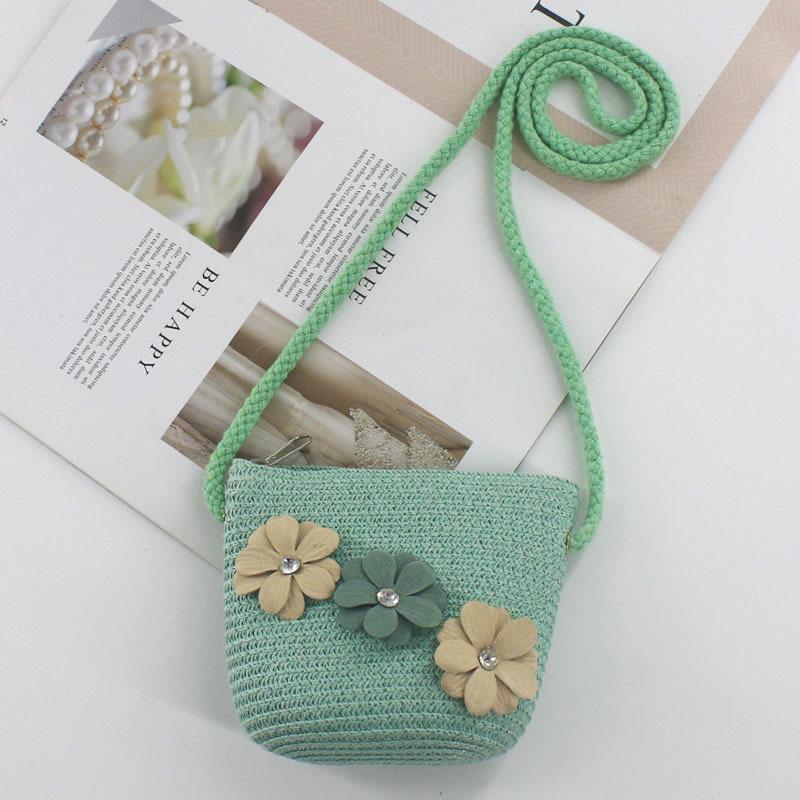 2024 Women's Mini Cartoon & Straw Flower Messenger Bags - Cute Beach Accessory
