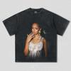 Unisex Women New Streetwear Harajuku Wind Tee KATSEYE Vintage Fashion Washed Graphic Print T-shirts Unisex Women Cotton Oversized Tops