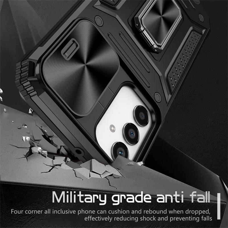 Pro pouzdro Samsung Galaxy A24 Samsung A14 A24 A34 A54 5G Kryt Posuvné pouzdro s ochranou fotoaparátu Pancéřovaný prsten Stojánek Zadní kryt telefonu