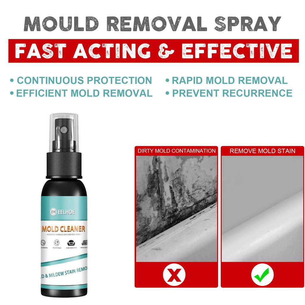 EELHOE Mildew Removal Spray, Wall Tile Mildew Removal Cleaner, Household Floor Anti-mildew and Mildew Removal Cleaning Spray