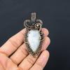 Moonstone Gemstone Pure Copper Wire Wrapped Handmade Pendant Jewelry For Gift
