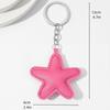 Colorful Five-Pointed Star Keyring Star Shaped Keychain Handmade PU leather Pentagrams Pendant Key Chain Bag Jewelry