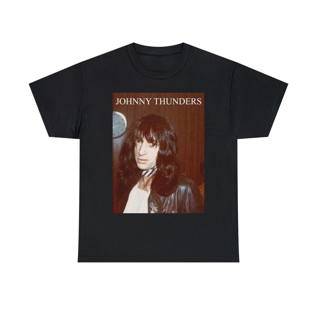 The New York Dolls Johnny Thunders '74 Men's Short Sleeve 100% Cotton T-shirt Mens Womens Tees Top