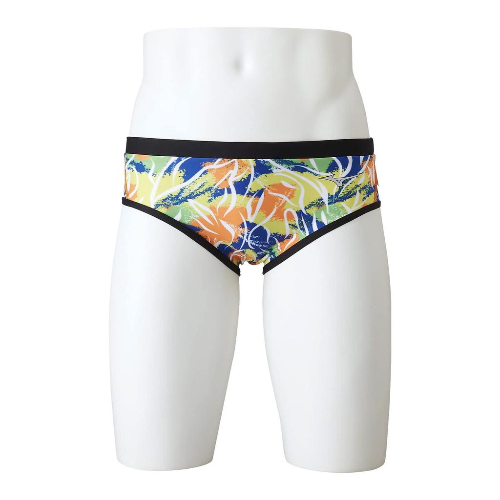 MIZUNO EXER SUITS Super Short Swimsuit Size Size for Competitive and Training Swims Men's (Ri Collection) N2MB2570, L, Yellow, 45,