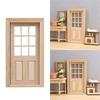 Antique Styles Miniature Door For Doll House Decoration Wood Furniture Door Figurine For 1/12 Model Craft Project Supply