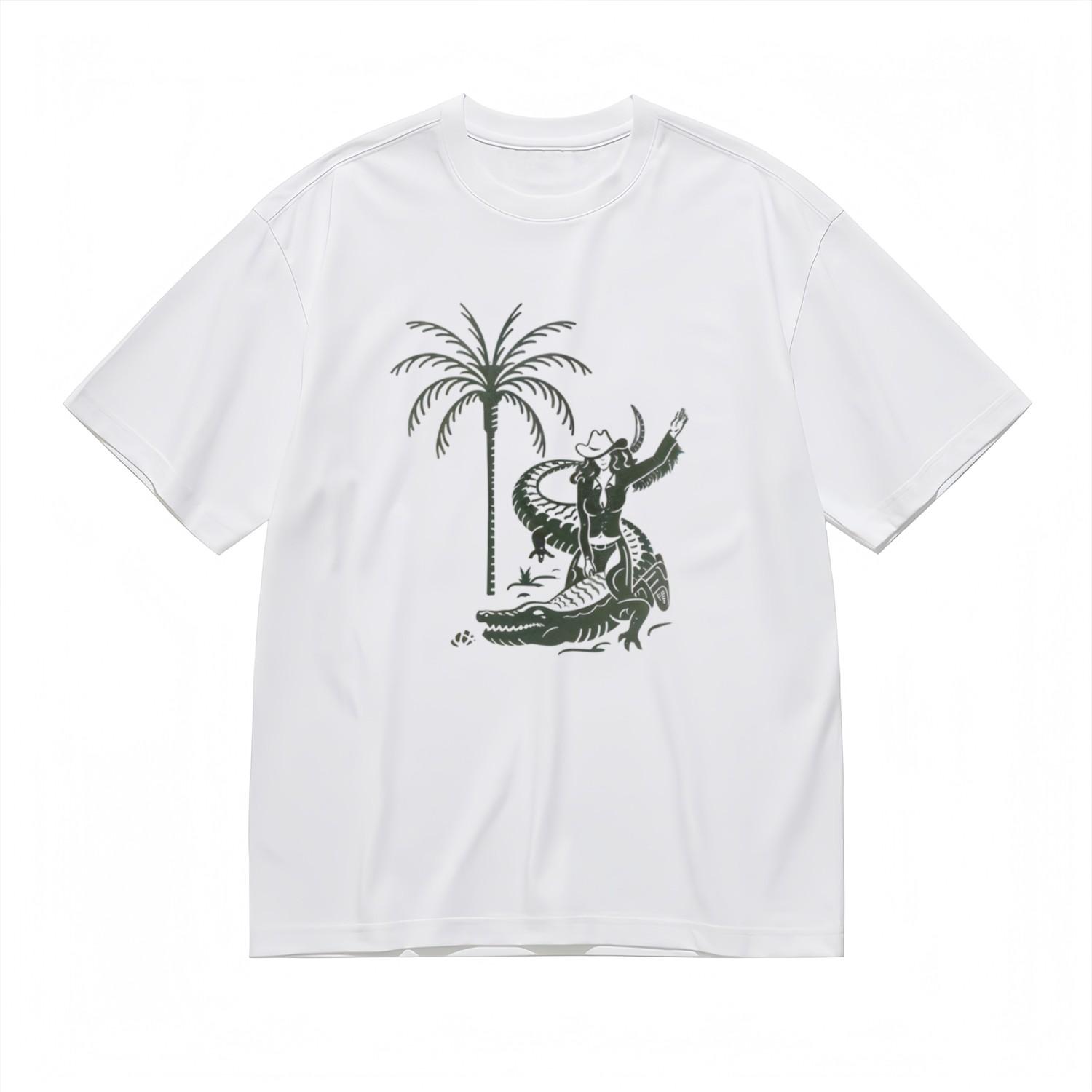 Women s Breathable Comfy Classic T-Shirt Mens Womens Tees Top Wild West Nature Graphic Design Tee S