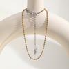 Classic Olive Bead Chain Necklace for Women,Minimalist Stainless Steel Necklaces,Trendy Jewelry Gift
