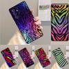 Neon Zebra Print Pattern Silicone Phone Case For Samsung Galaxy Note 10 Pro S26 S25 S24 S23 S22 S21 Plus S25Ultra Capa Cover