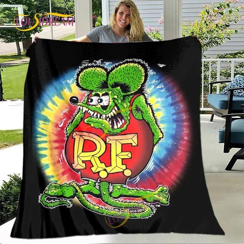 Cute Children's Holiday Birthday Gift Cartoon Rat Fink Cute Home Bedroom Decoration Thin Sofa Cover Sheets Four Seasons Blanket