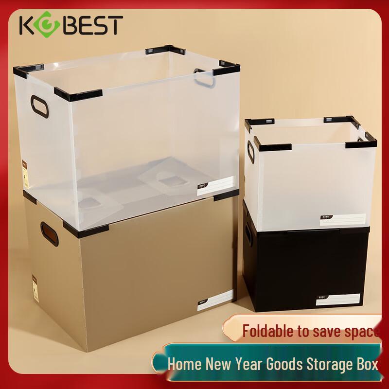 KANGBAIKE Foldable Transparent Storage Box 20L (2-Pack)