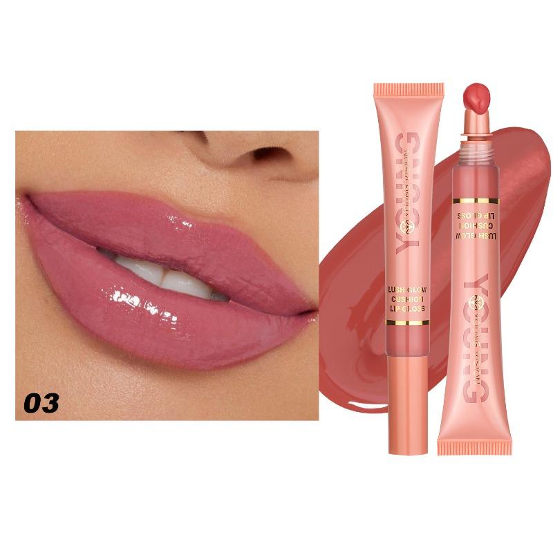 Liquid Hydra Glossy Lip Gloss Plüschbürstenkopf Squeeze Lip Gloss Pflegende, feuchtigkeitsspendende Lippenglasur