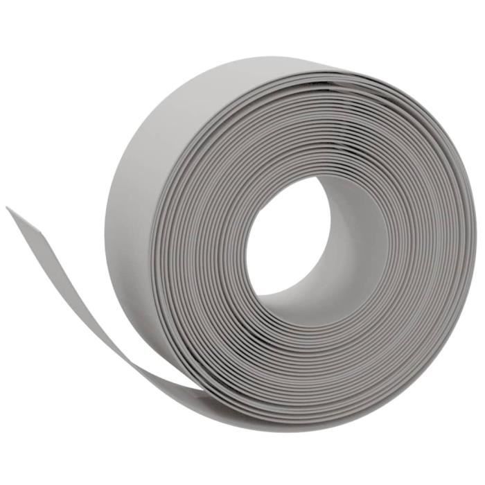VidaXL Bordures de jardin 4 pcs gris 10 m 20 cm polyéthylène 3155454