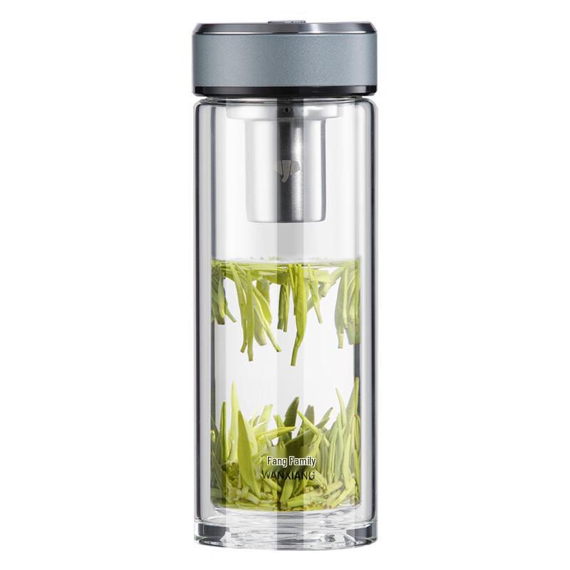 Wanxiang Double-Layer Glass Tea Infuser Bottle