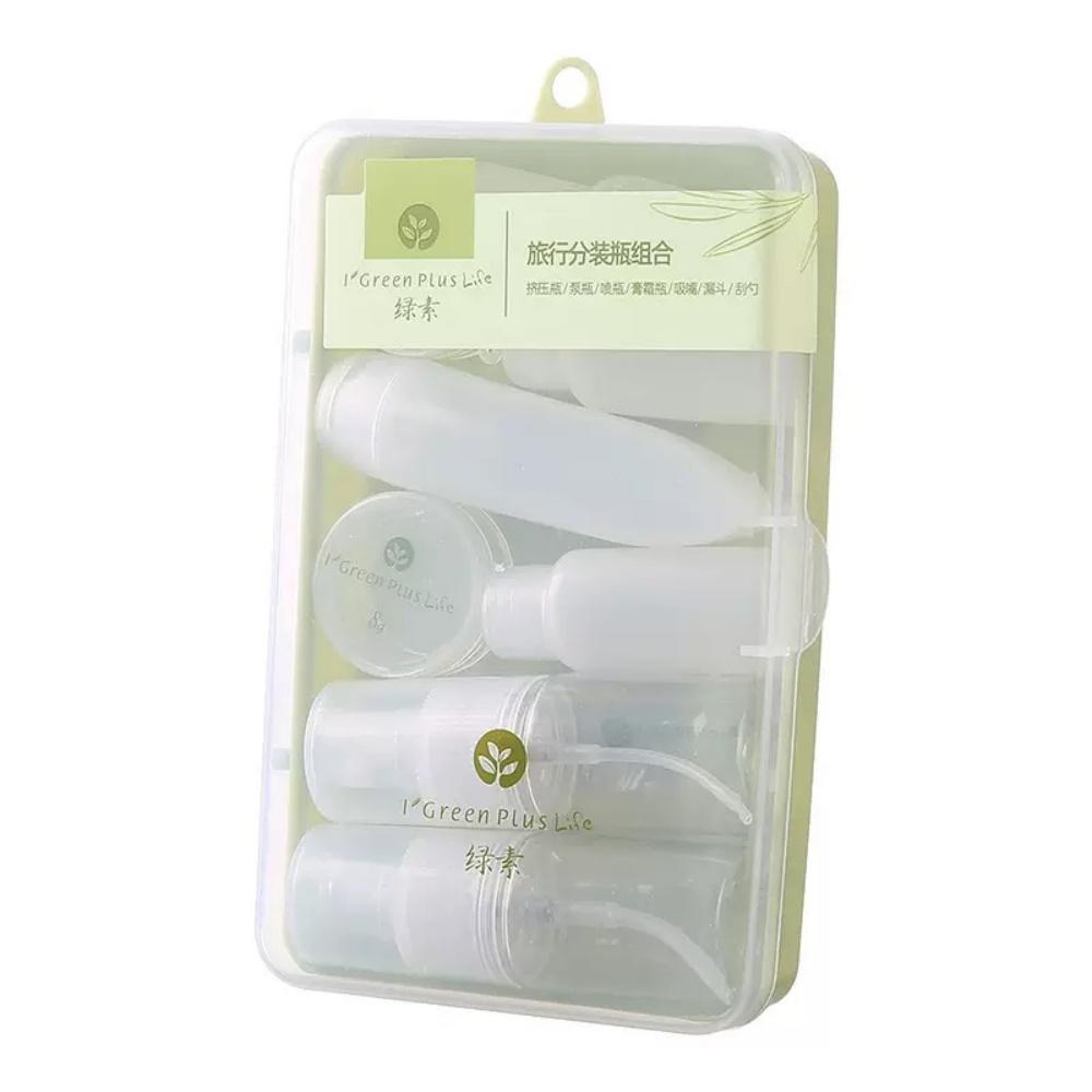 

Набор из 10 дорожных флаконов для туалетных принадлежностей, герметичные контейнеры дорожного размера, портативные многоразовые дорожные аксессуары, кондиционер, S светло-зеленый