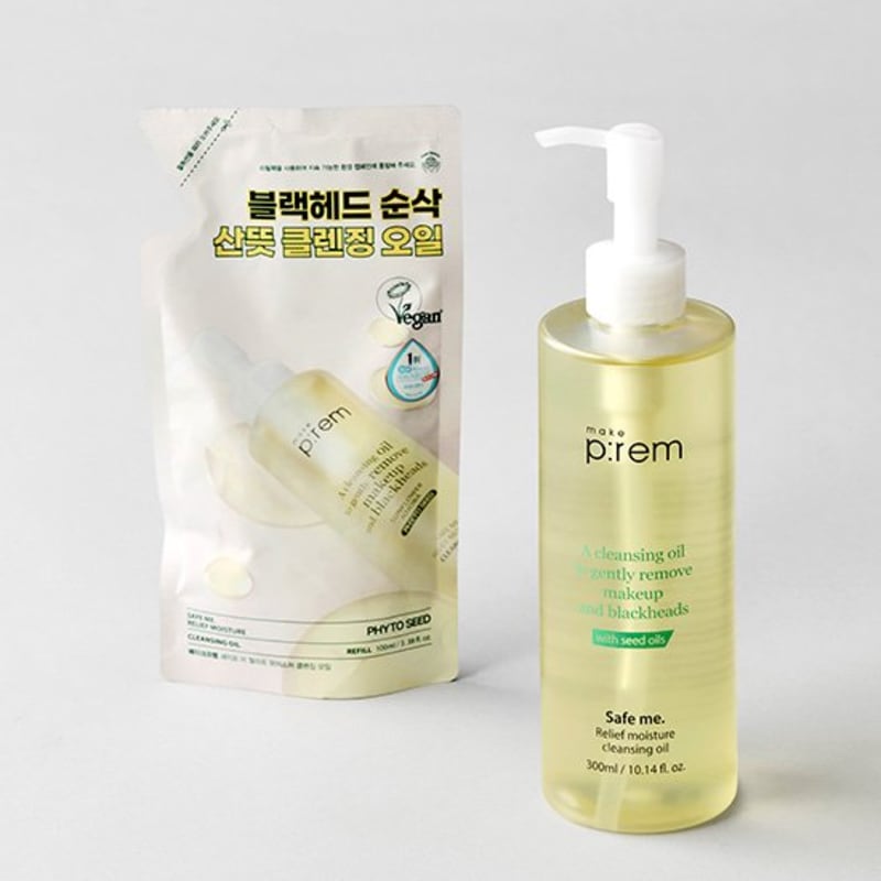 

[Makeprem] Safe Me Relief Moisture Cleansing Oil 300ml+100ml