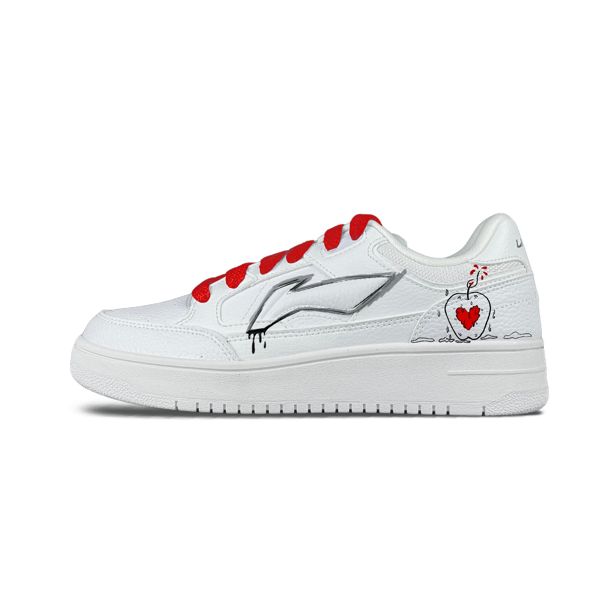 Li Ning Tianji Скользкие, Износостойкие, Увеличивающие рост Низкие Кеды для Скейтборда Унисекс Белые AGCU096-5(Команда1005-) 35