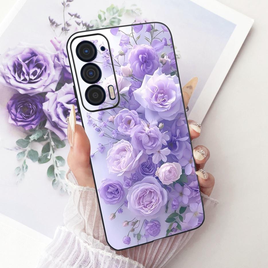 For Motorola Edge 2021 Case XT2141-1 Luxury Butterfly Tree Painted Cover Soft Silicone Case For Motorola Edge 2021 Edge2021 Bags