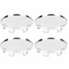 4PCS Silver Car Wheel Center Caps Electroplated Car Hub Caps  Vehicle Exterior Decoration