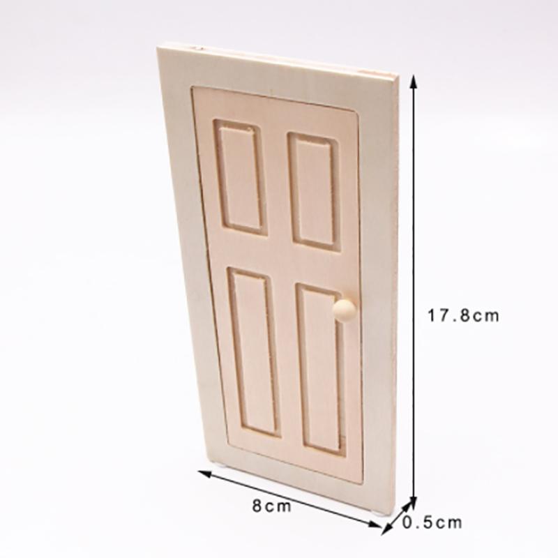 Dollhouse Miniature Furniture Desk Chair Bed Arched Door Model Diy Simulation Mini Park Bench Accessories Scene Toys