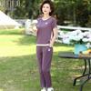 Elegant Floral Summer Two-Piece Set for Mature Women